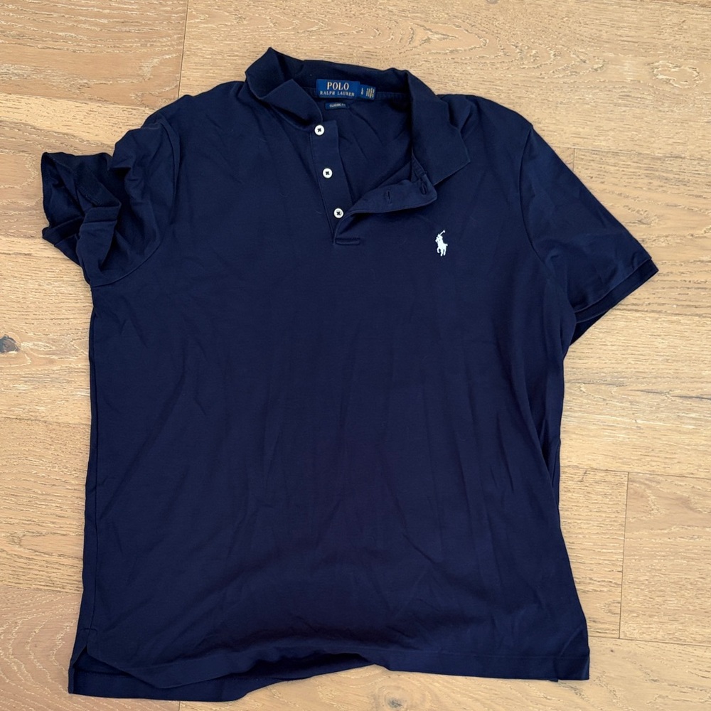 Polo by Ralph Lauren Men's Navy Polo with White Pony